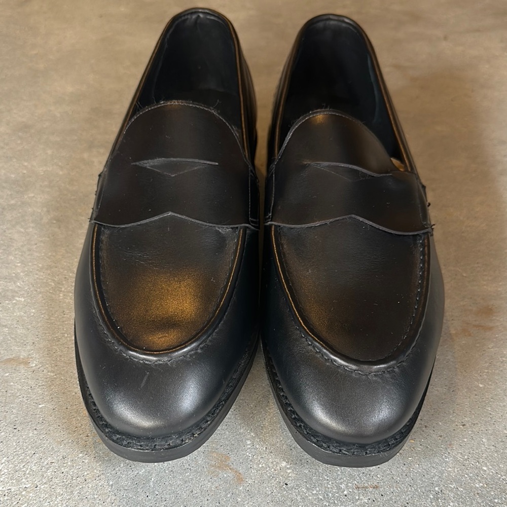 Black Leather Men's Loafers